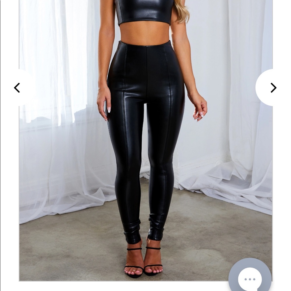 NWT Vegan Leather Black Leggings